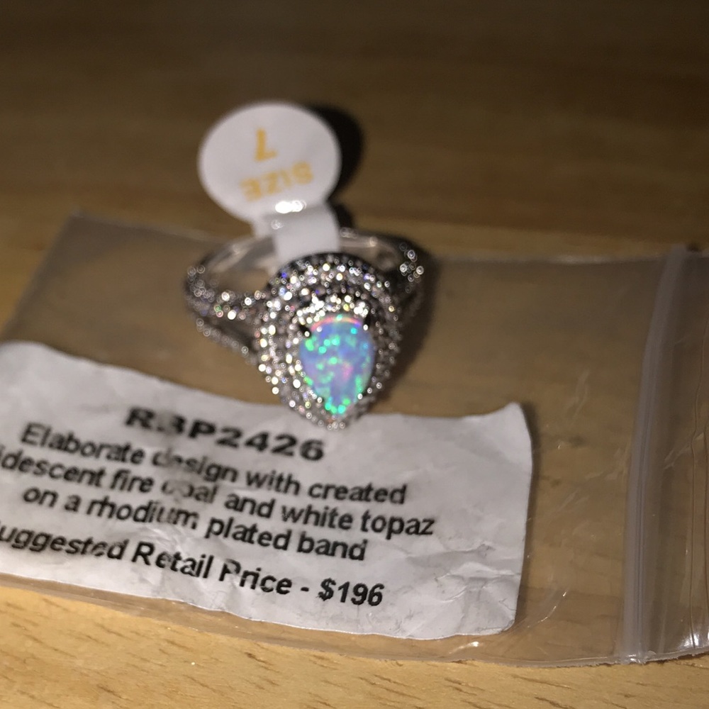 Size 7 fire opal ring